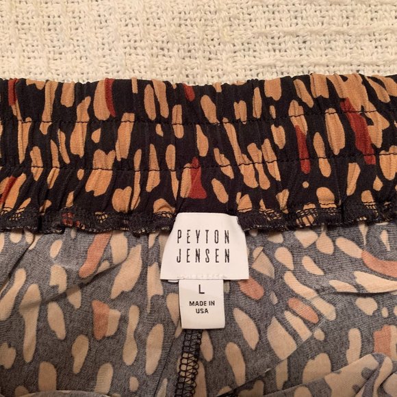 Animal print high waist elastic pants, size L - Picture 4 of 6